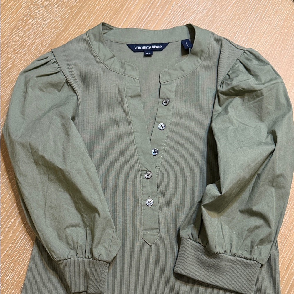 Veronica Beard Sage Button-Up Top